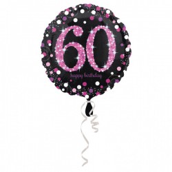 Folieballon 60 metallic roze