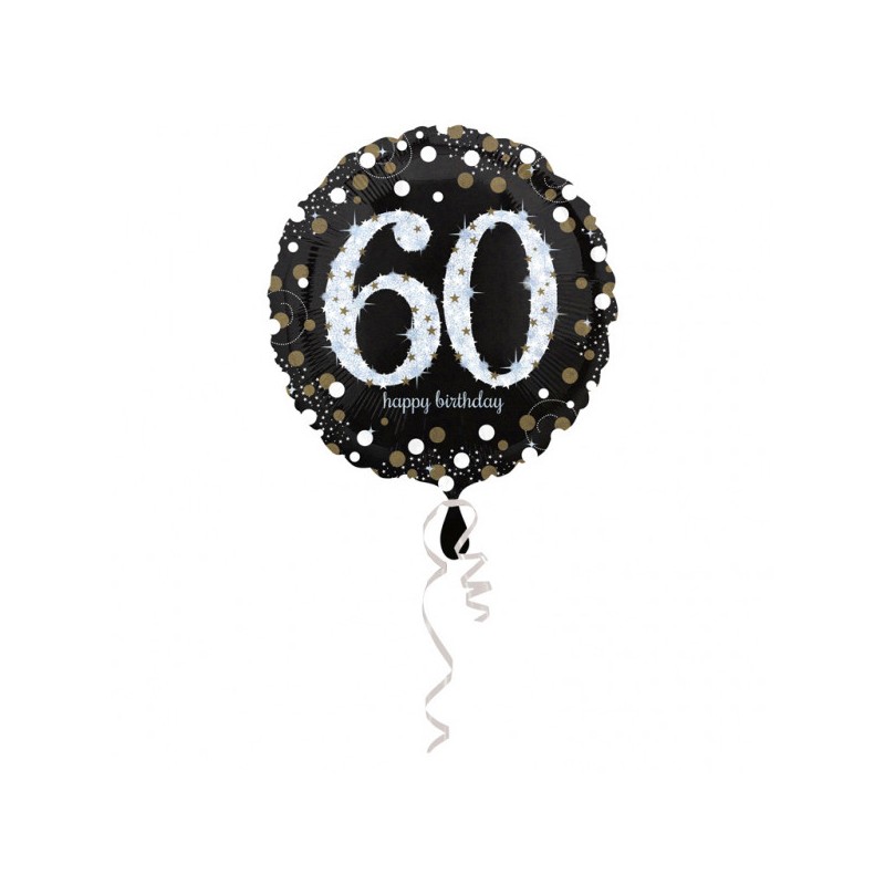 Folieballon 60 metallic zilver met goud