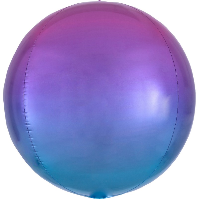 Heliumballon rond roze/blauw