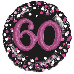 Heliumballon reuze 3D 60 metallic roze