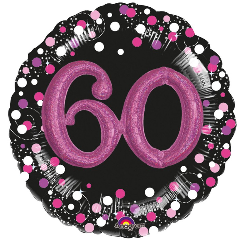 Heliumballon reuze 3D 60 metallic roze