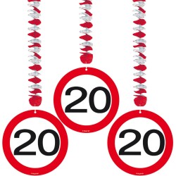 Hangdecoratie verkeersbord 20