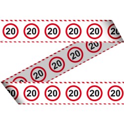 Afzetlint verkeersbord 20