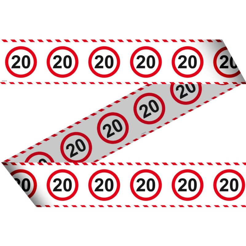 Afzetlint verkeersbord 20