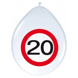 Ballonnen verkeersbord 20