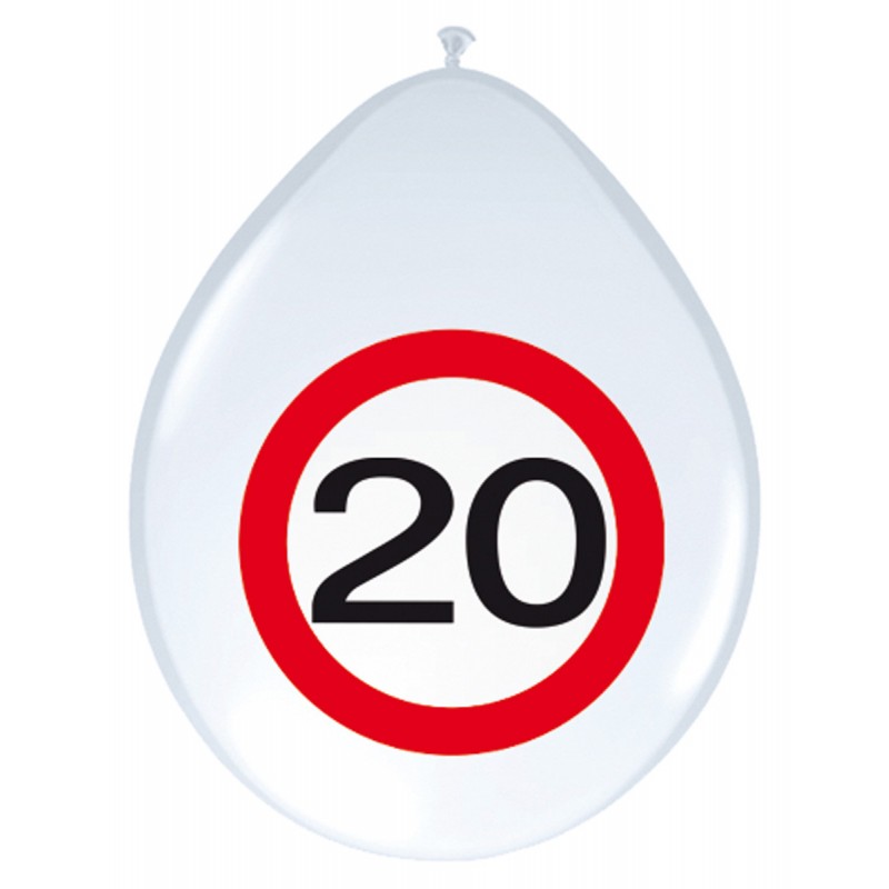 Ballonnen verkeersbord 20