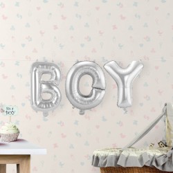 Ballonnen kit zilver Boy