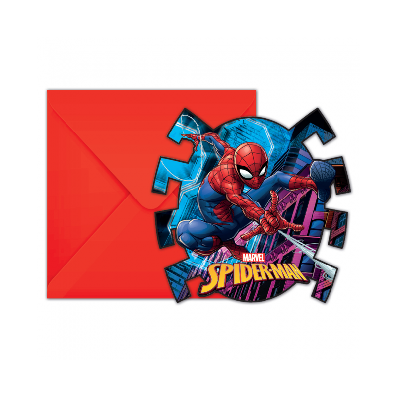 Uitnodigingen Spiderman Team Up