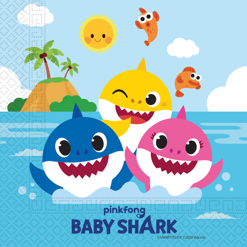 Servetten FSC Baby Shark