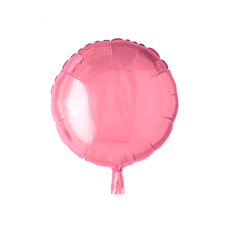 Heliumballon rond roze standaard