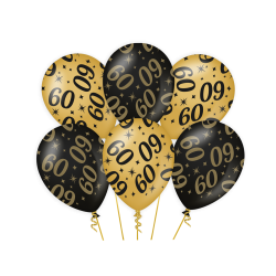 Ballonnen goud en zwart 60