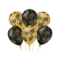 Ballonnen goud en zwart 80