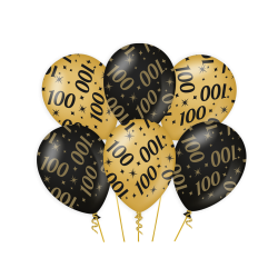 Ballonnen goud en zwart 100