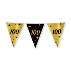 Vlaggenlijn goud en zwart 100