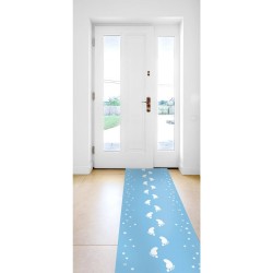 Loper baby blauw met voetjes