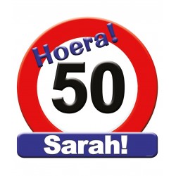 huldebord - 50 jaar Sarah