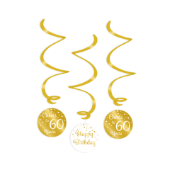 Swirls goud/wit 60 jaar