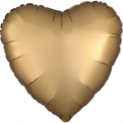 Heliumballon goud hart silk