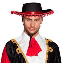 Spaanse hoed rode bolletjes