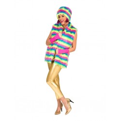 Vest pluche regenboog