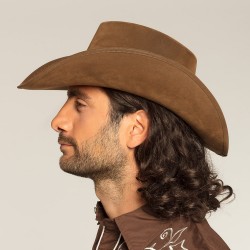 Cowboyhoed bruin leatherlook