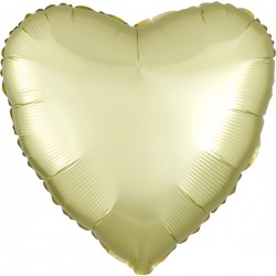 Heliumballon geel hart silk