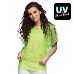 Shirt visnet fluor groen