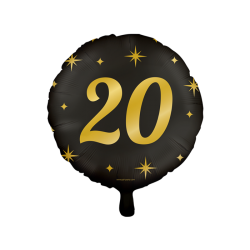 Heliumballon 20 glossy black